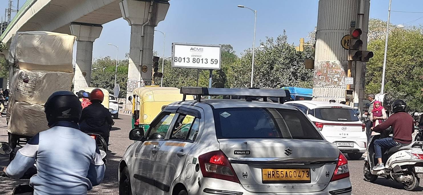 Hoarding Advertising near Paschim Vihar Metro Station - Delhi