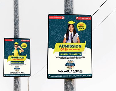 Street view showcasing ad placements by leading pole kiosk advertising companies in Haryana for targeted brand promotion