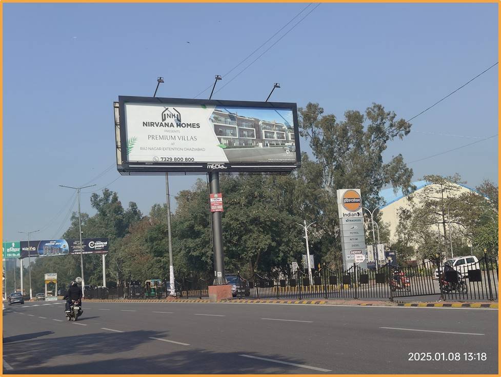 Billboard Advertising near Indian Oil, UP Gate - Ghaziabad