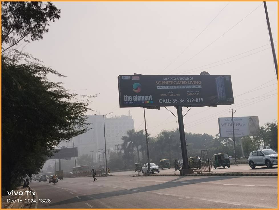 Unipole advertising in Mohan Nagar To UP Gate ghaziabad - Ghaziabad