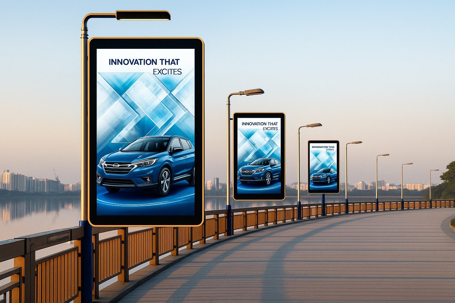 pole kiosk branding in Mandi House Delhi - Delhi