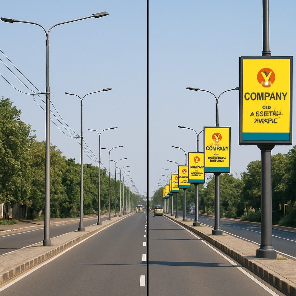 Pole kiosk Advertising nehru place Delhi - Delhi