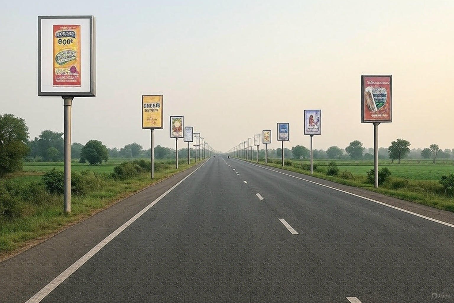 Pole kiosk advertising in Rajpath delhi - Delhi