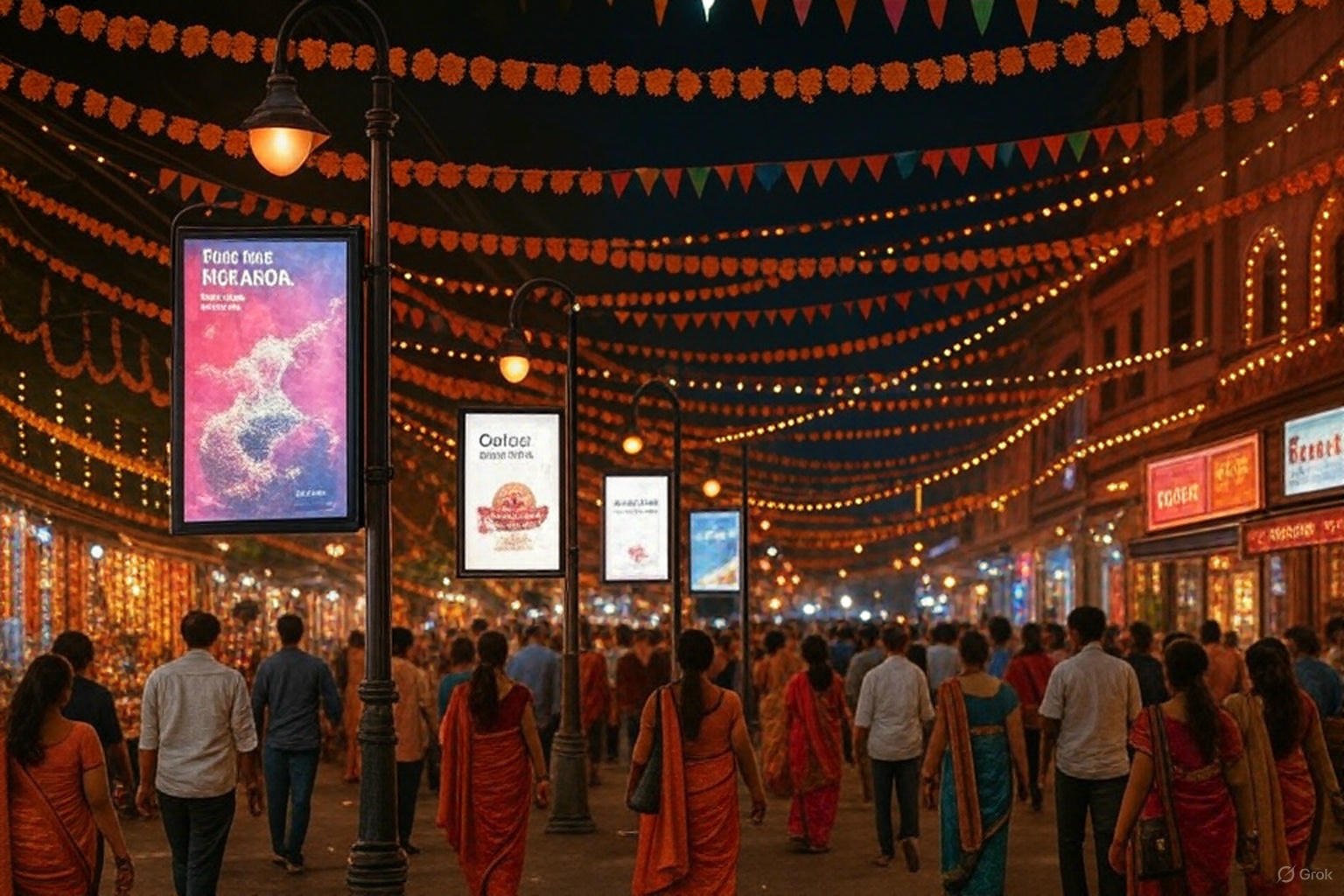 Pole kiosk advertising in Lodhi Garden delhi - Delhi