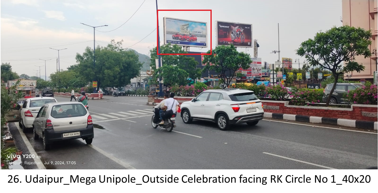Hoarding Advertising in RK Circle No 1, Udaipur, Rajasthan - Rajasthan