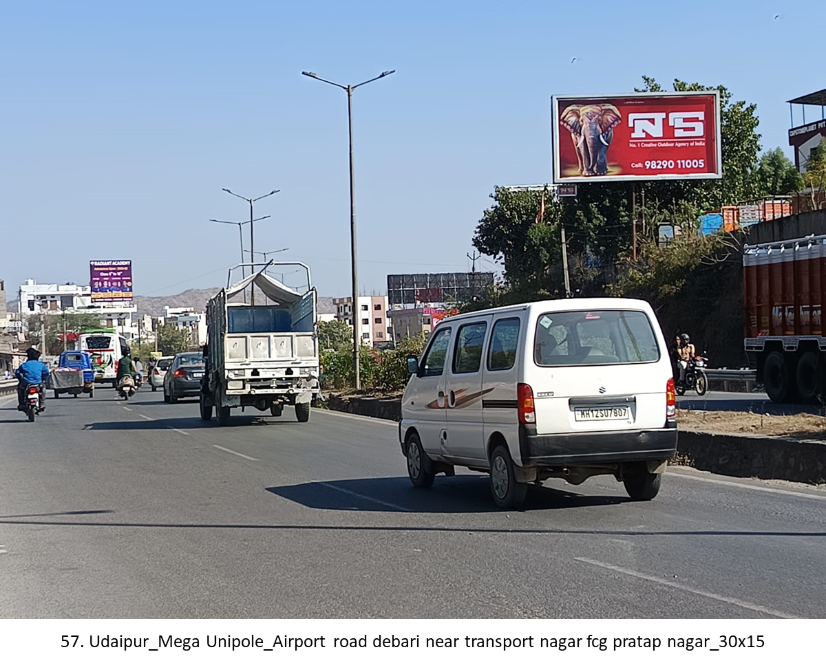 Hoarding Advertising in Udaipur Airport road - Rajasthan