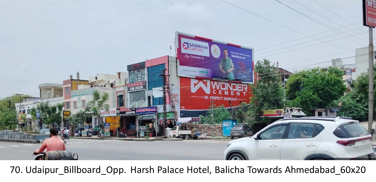 Unipole Advertising near Harsh Palace Hotel, Rajasthan - Rajasthan