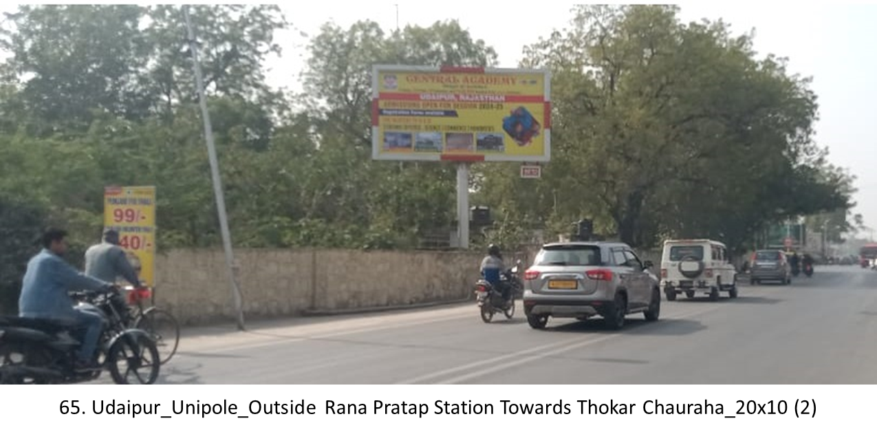Hoarding Advertising in Outside Rana Pratap Station, Rajasthan - Rajasthan