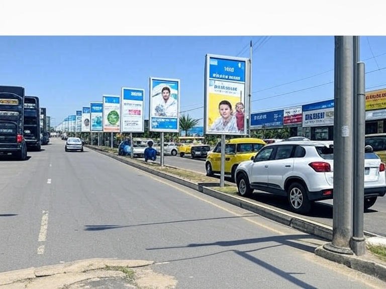 Pole kiosk advertising in Jalori rajasthan - Rajasthan