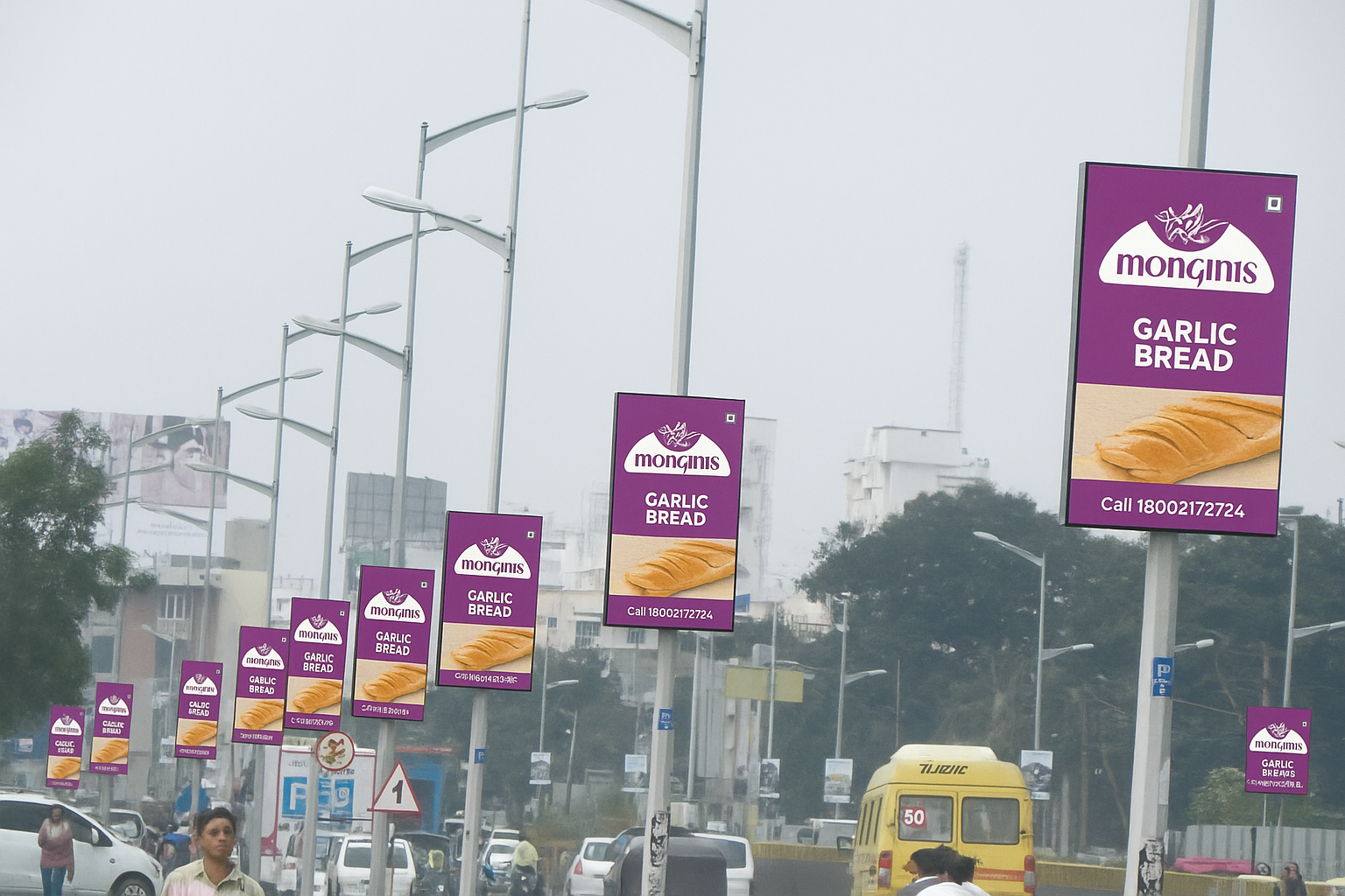 Pole kiosk advertising in Omaxe Heights / Puri Pranayam, Faridabad - Faridabad
