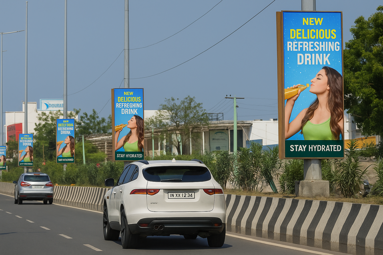 pole kiosk advertising in Ismailganj lucknow - Lucknow