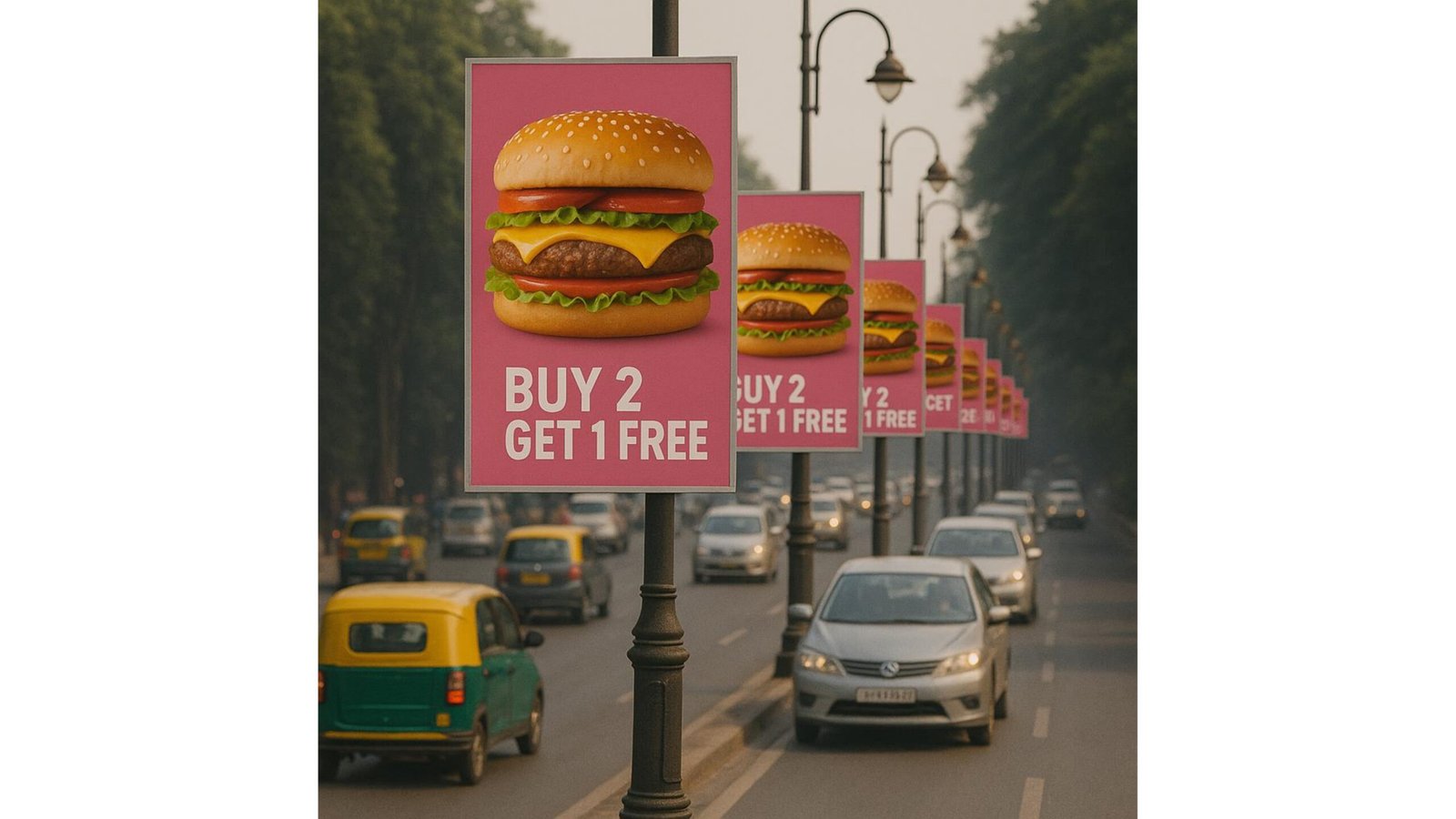 Pole kiosk branding in Husainabad Lucknow - Lucknow