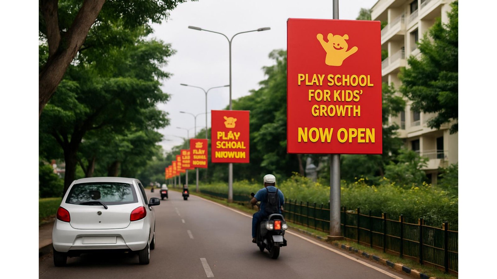 Pole kiosk advertising in Kaiserbagh, Lucknow - Lucknow