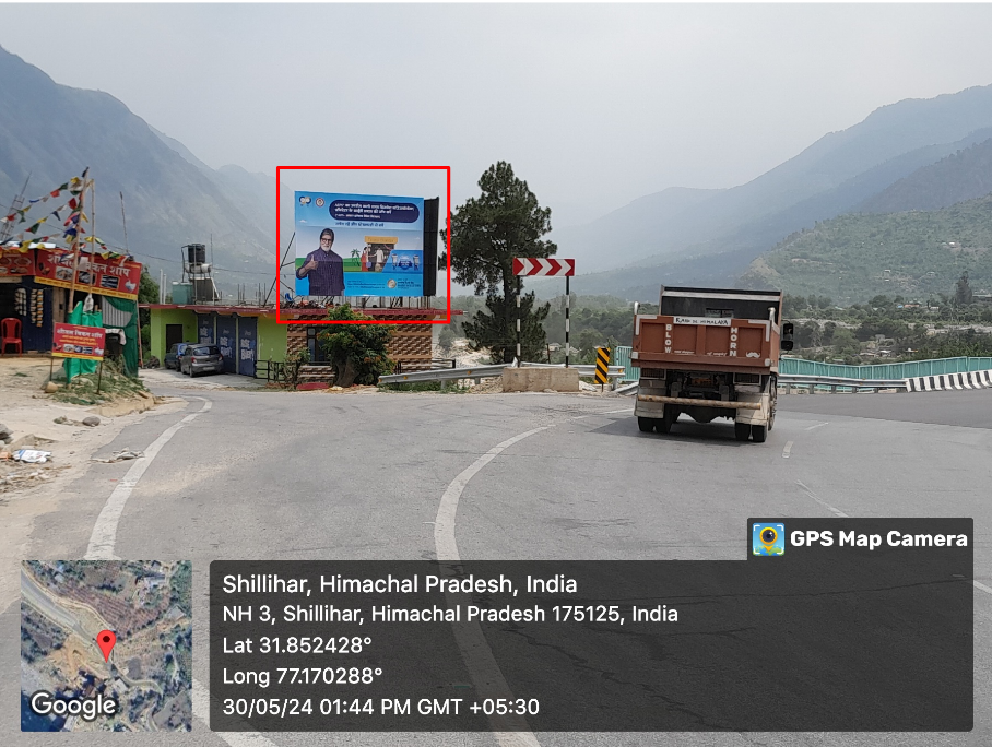 Hoarding Advertising in Kullu Shamshi - Himachal Pradesh