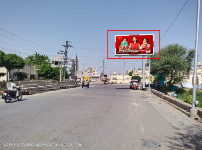 Unipole branding nr Hanumangarh Town rajasthan - Rajasthan