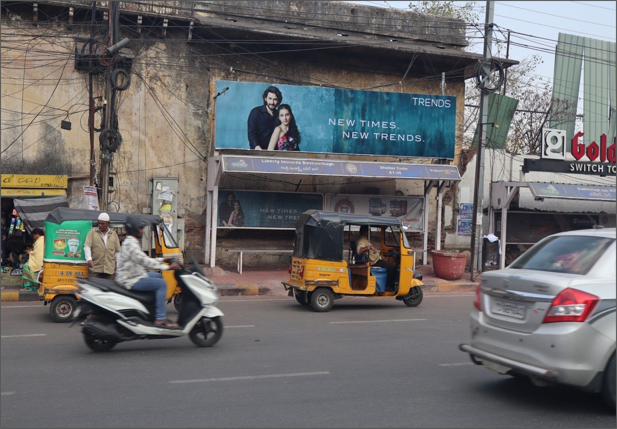 Bus Shelter Advertising in Basheer Bagh Mor - Hyderabad