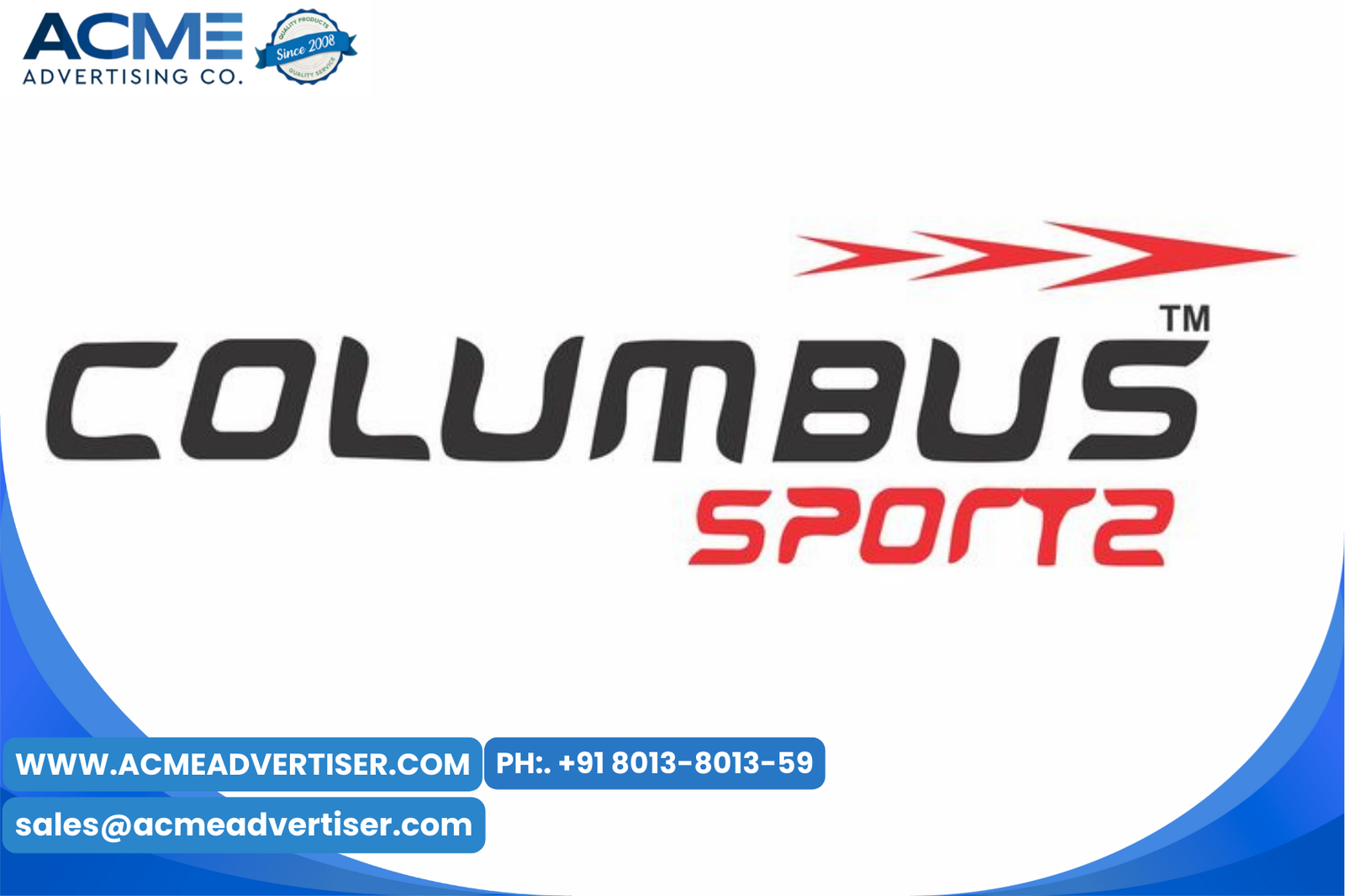 Case study and story telling of columbus sports brand advertising with Acme advertising co.