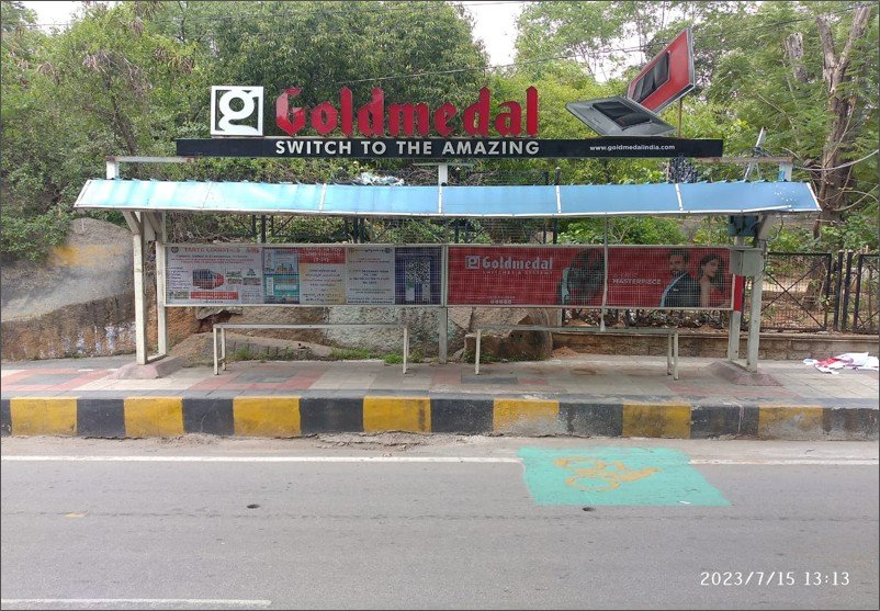 Bus shelter advertising in MLA Colony Hyderabad - Hyderabad