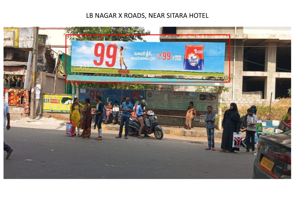 Bus shelter branding in LB nagar road hyderabad - Hyderabad