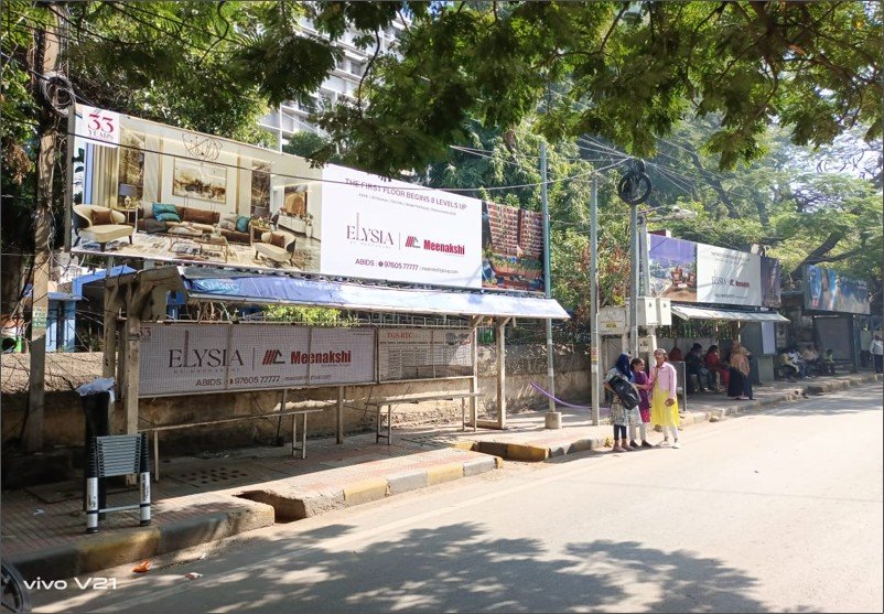 Bus shelter branding in Nampally Hyderabad - Hyderabad