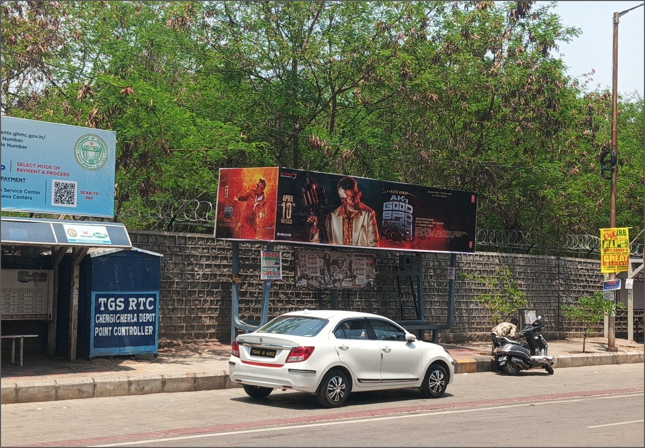 Bus Shelter Advertising in Golconda x road - Hyderabad