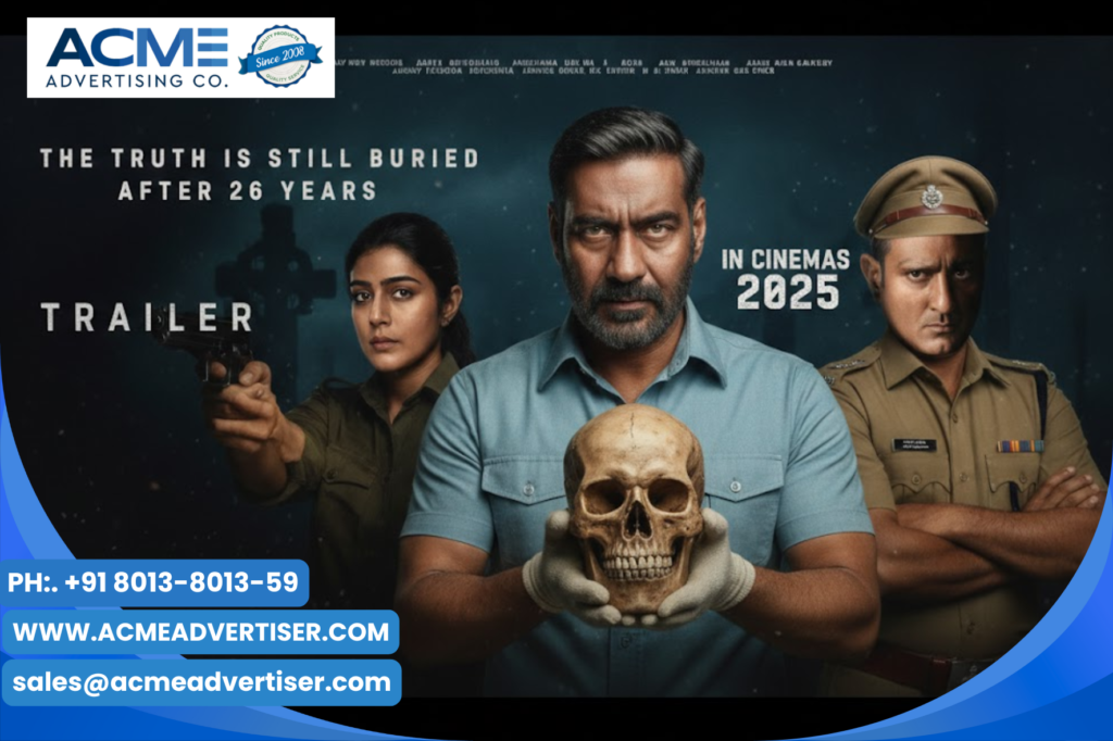 Drishyam 3 upcoming movie in cinema brand advertising with Acme Advertising Co