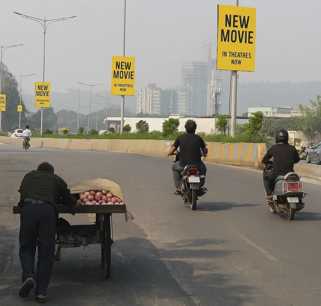 Pole Kiosk Advertising in Old Lucknow - Lucknow