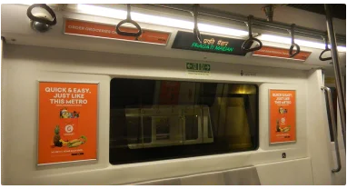 Metro Interior Panel Advertising in Baradevi Metro Station, UP - 