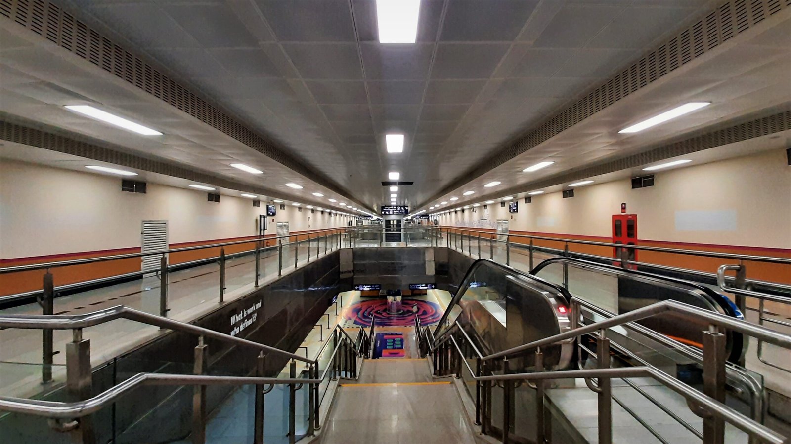 Metro advertising at Cubbon Park metro station in Bengaluru - 