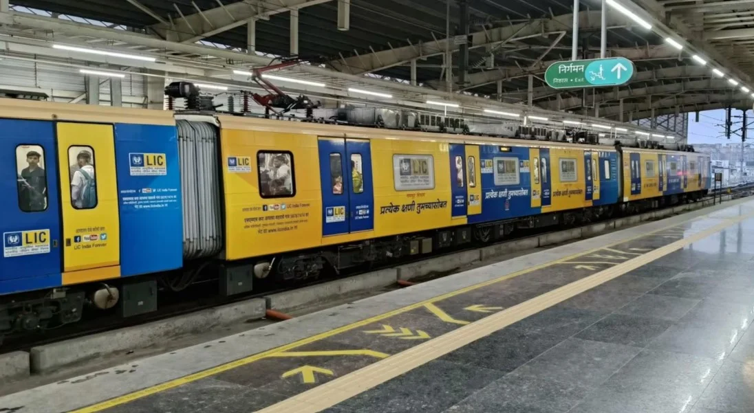 Metro advertising at Garudacharpalya metro station in Bengaluru - 