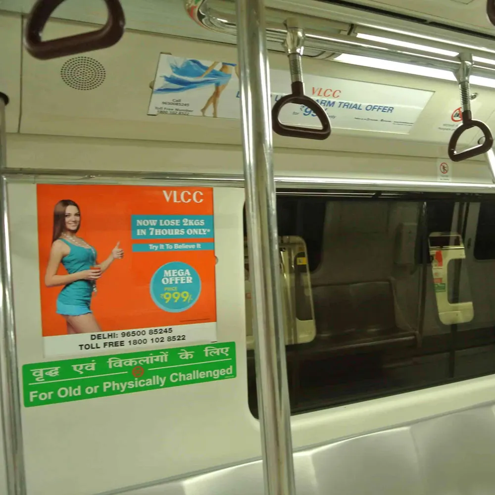 Metro Interior Panel Advertising in Vasant Vihar Metro Station, UP - 
