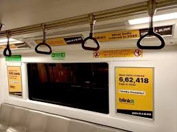 Metro Interior Panel Advertising in Hariparvat Chauraha Metro Station, UP - 