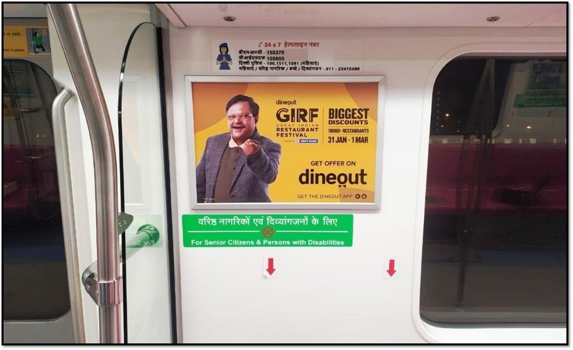 Metro Interior Panel Advertising in Baudh Nagar Metro Station, UP - 