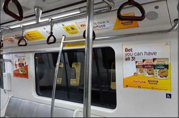 Metro Interior Panel Advertising in Naubasta Metro Station, UP - 
