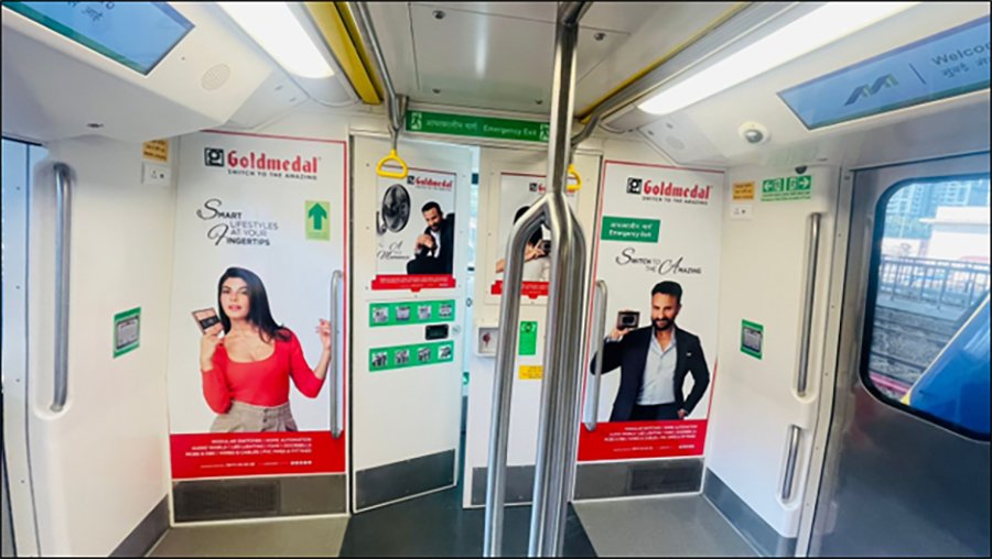 Metro advertising in Kavi Subhash in Kolkata metro - 