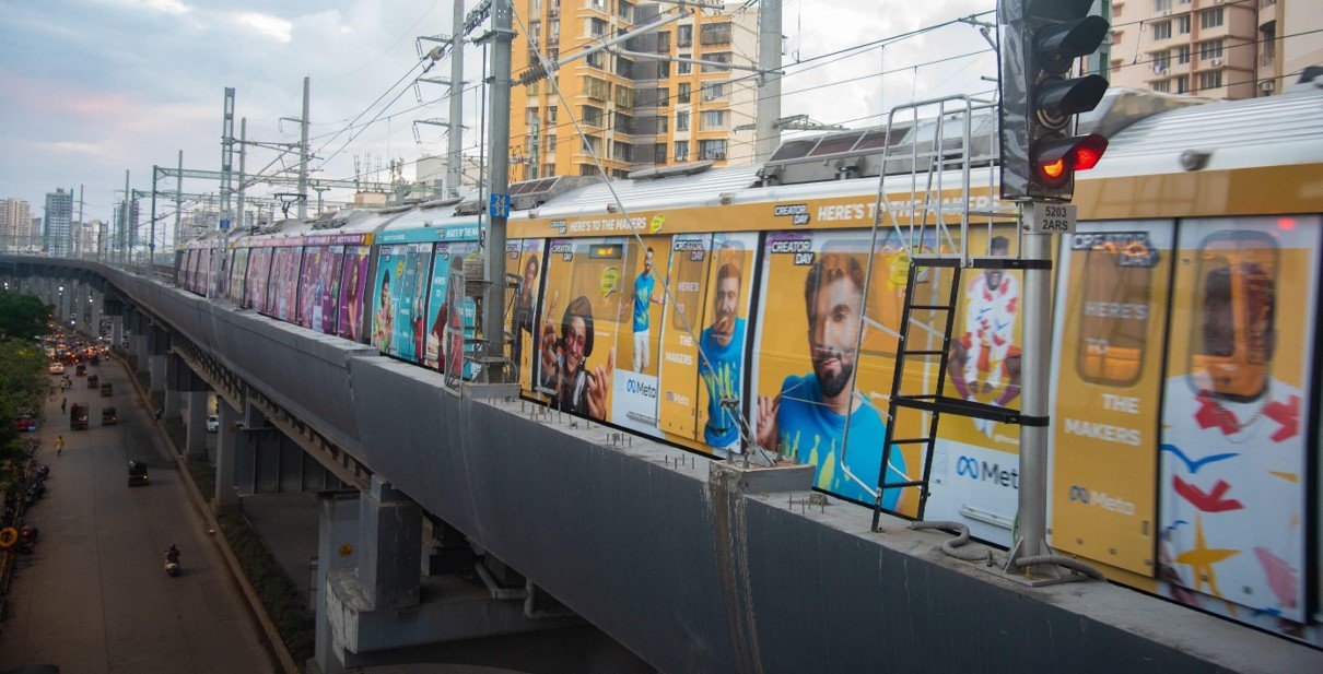 Metro advertising in JNTU College Hyderabad - 