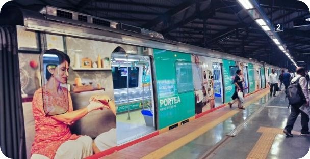 metro wrap advertising in Pulinchodu in Kochi - 
