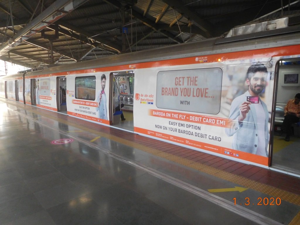 Metro Exterior Panel Advertising in Ram Bagh Metro Station, UP - 