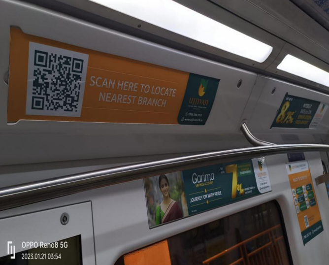 Metro inside ceiling advertising in Secunderabad East, Hyderabad - 