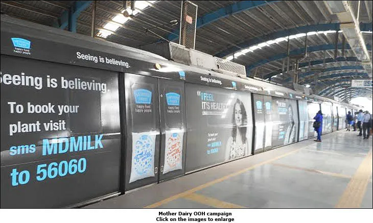 Metro advertising in Rajouri Garden, Delhi - 