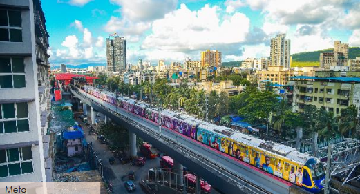 Metro train wrap advertising in Ekta Nagar, Mumbai - 
