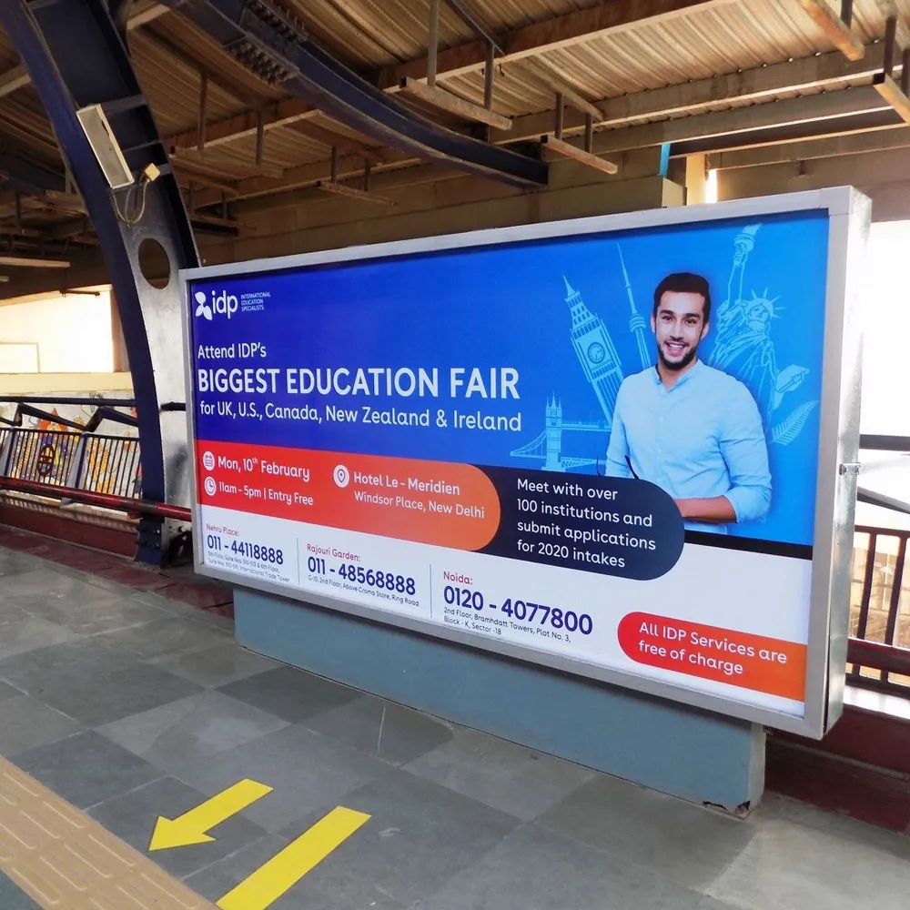 Metro Station Backlit Advertising in Transport Nagar Metro Station, UP - 