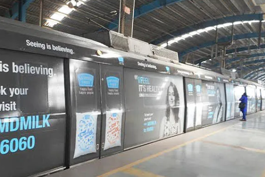Metro advertising in Sarojini Nagar,Delhi - 