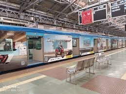 Metro station advertising in Dum Dum in Kolkata - 